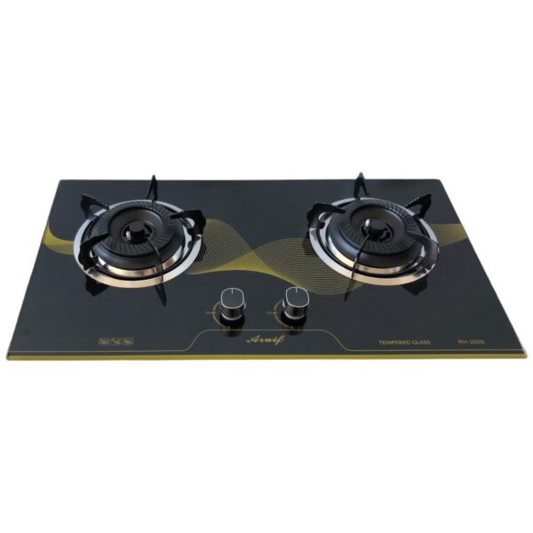 ARUIF Hight Quality Tempered Glass Panel 2 Burner Gas Stove