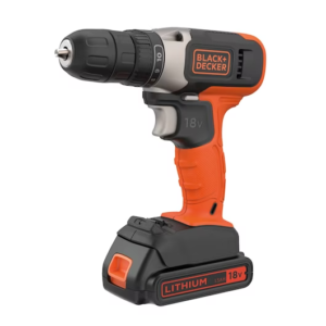 BLACK+DECKER Cordless Drill Driver 18V (incl Battery & Charger)